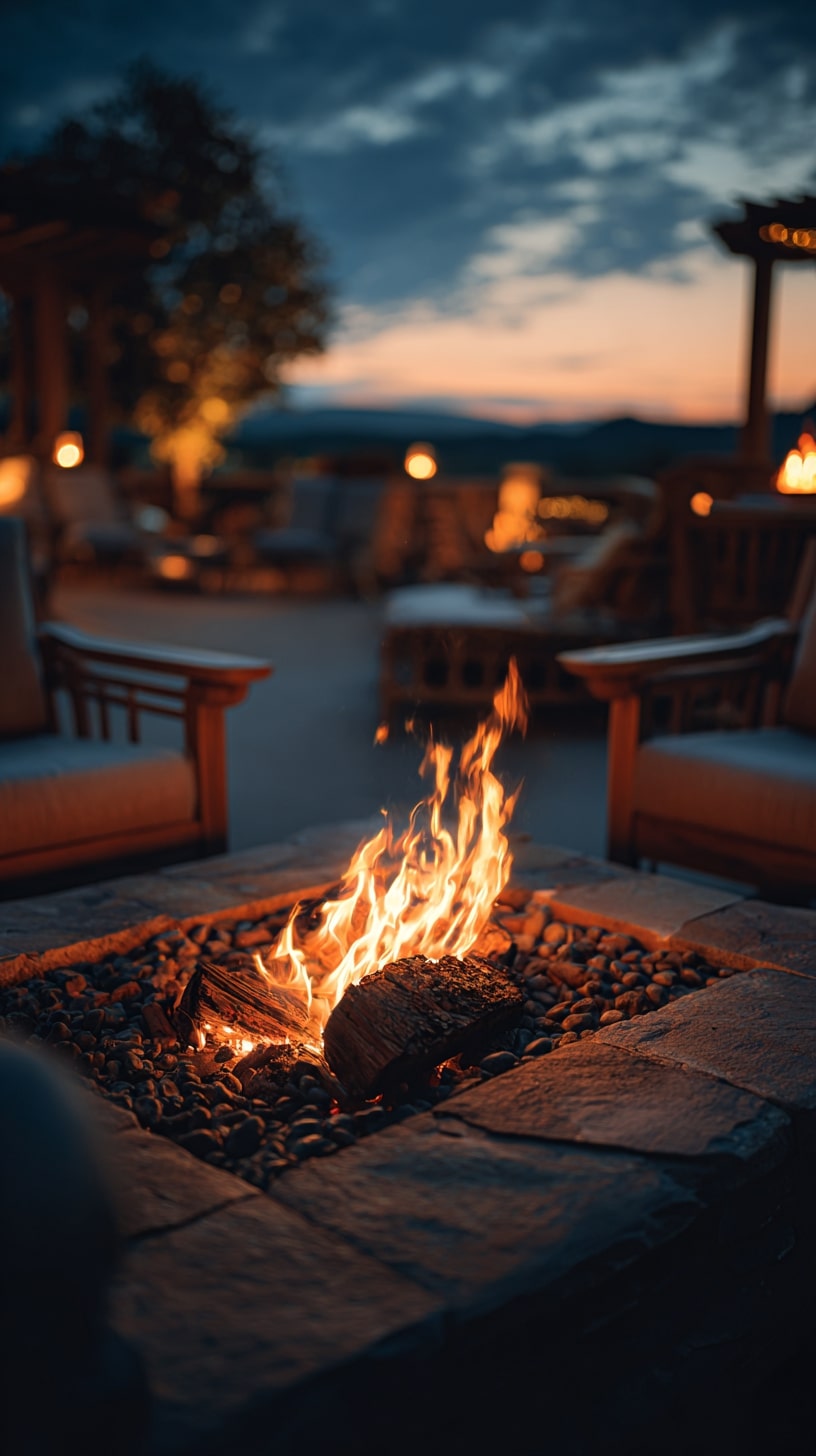 2. Choose Between Wood-Burning and Gas Firepits