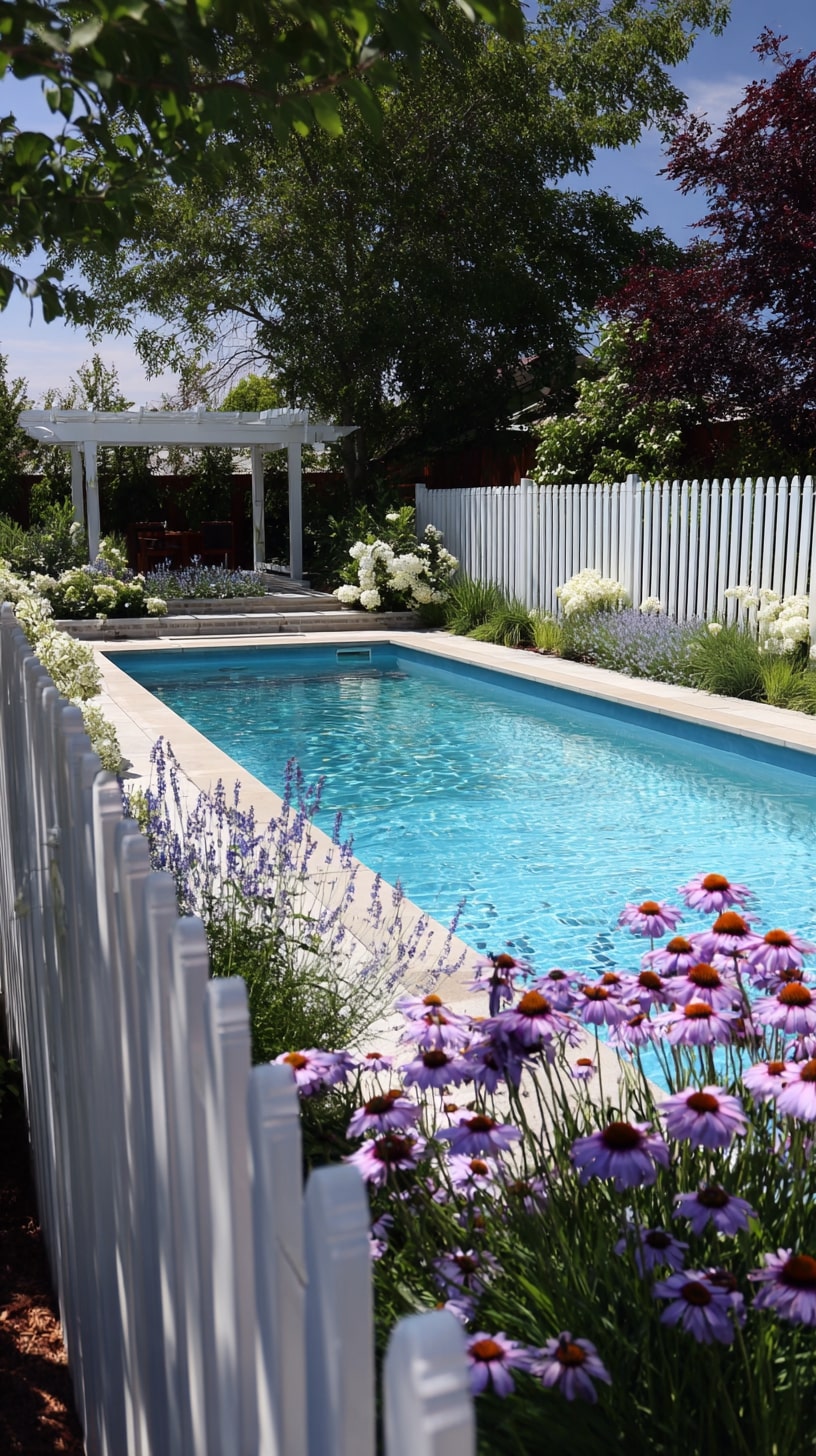 2. Try a Lap Pool Along the Fence