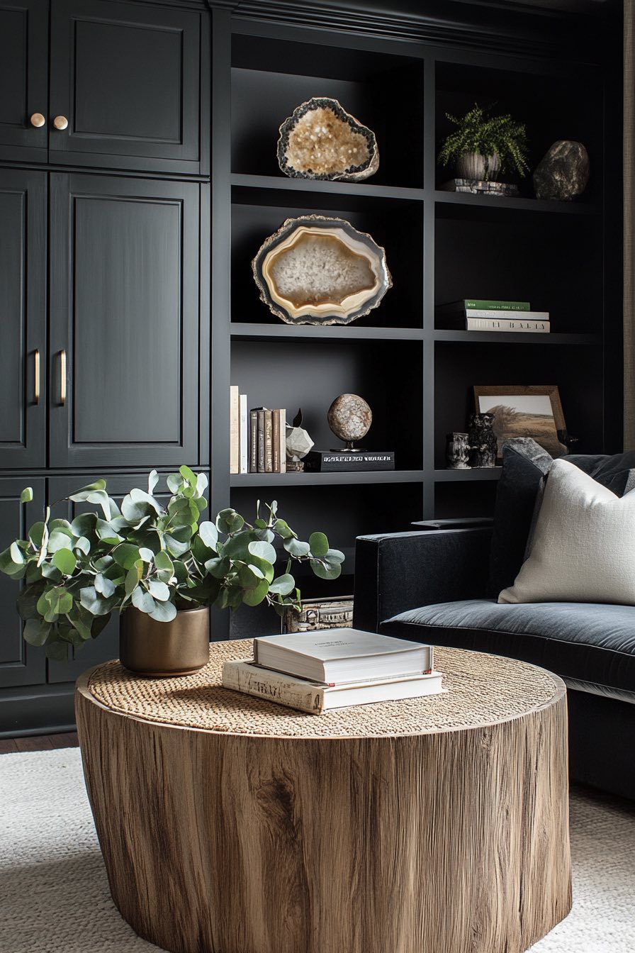 Geode Decor and Rattan Coffee Table