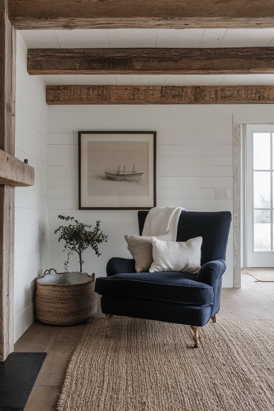 Rustic Navy Accent