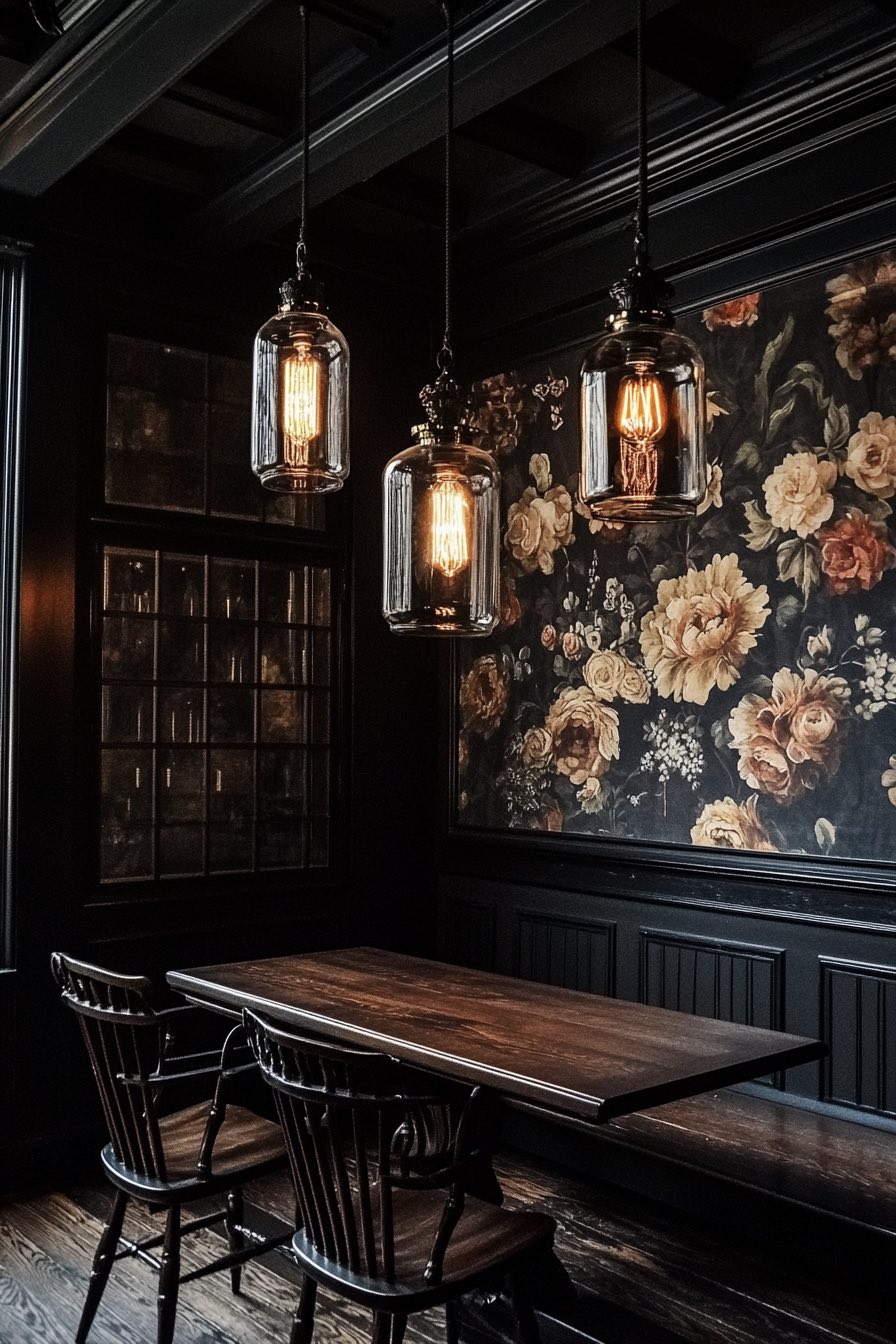Victorian-Style Lighting with Etched Glass Shades