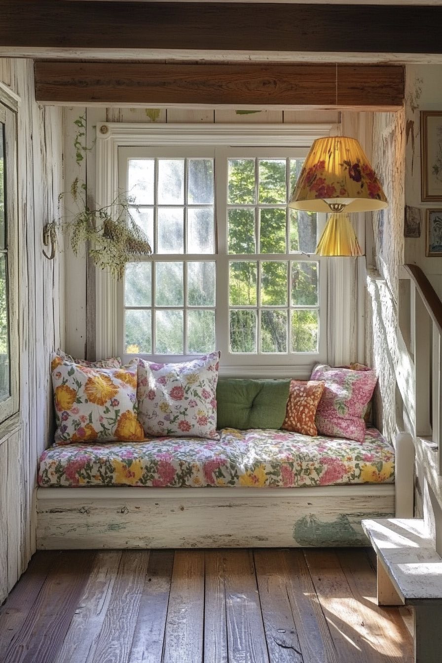 Cottagecore florals and funky lamps