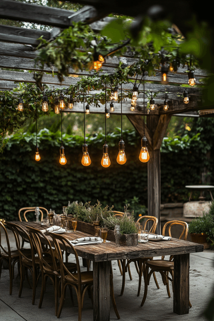 Patio Light Bulb Chandelier