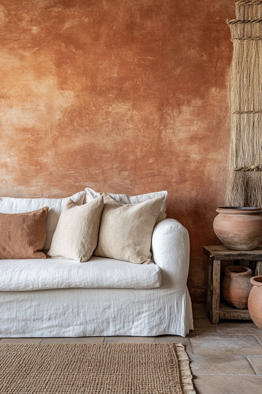 Terracotta and Off-White