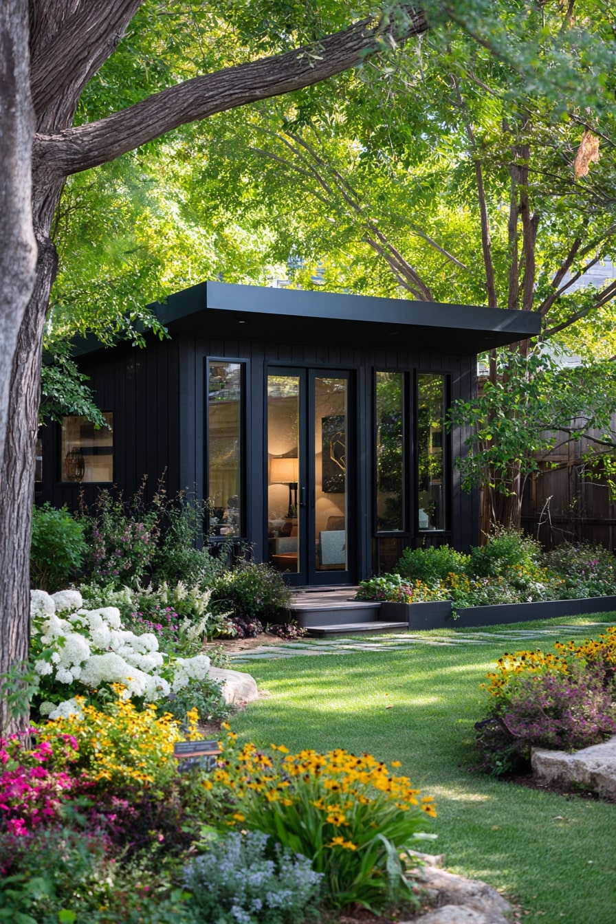 5. Black Modern Shed