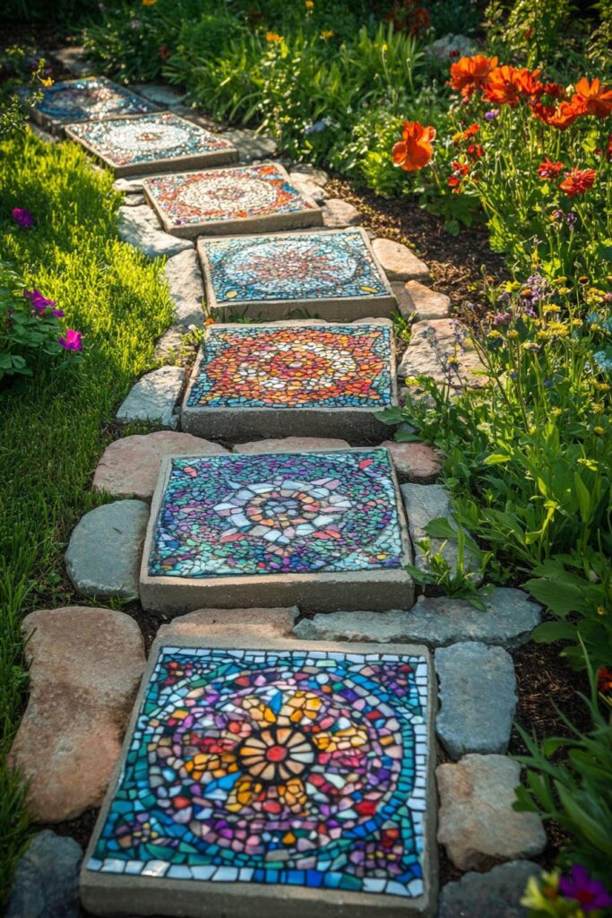 DIY Painted Stepping Stones