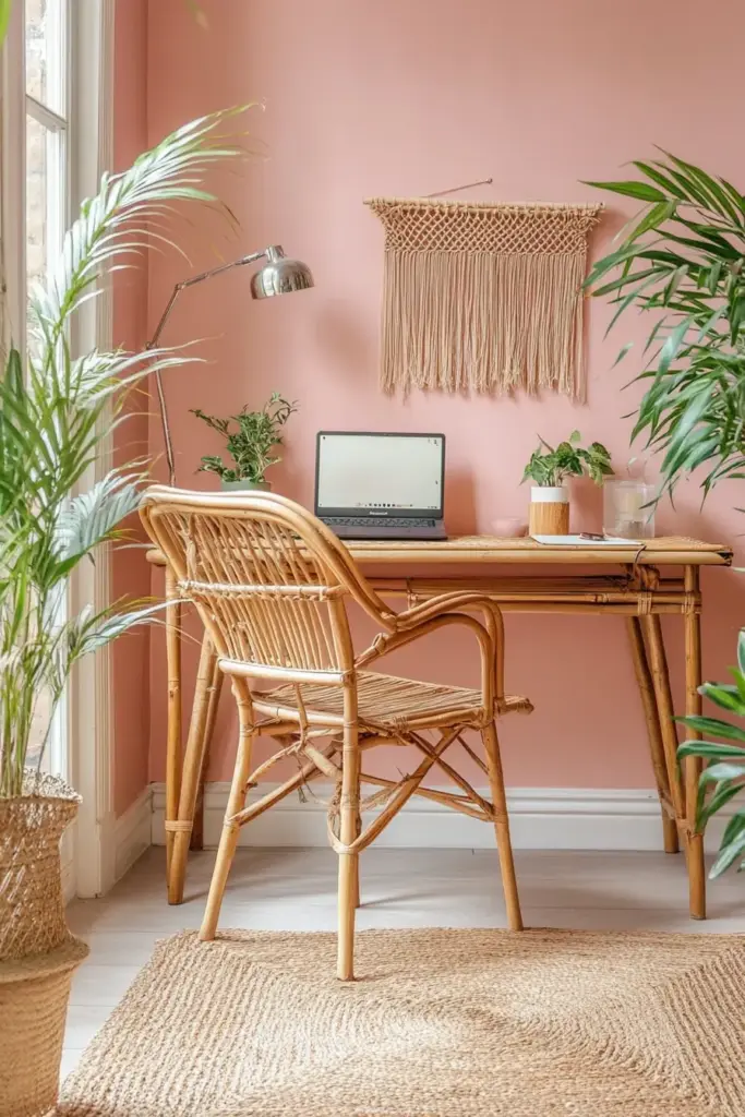 Dusty Pink and Rattan Zen