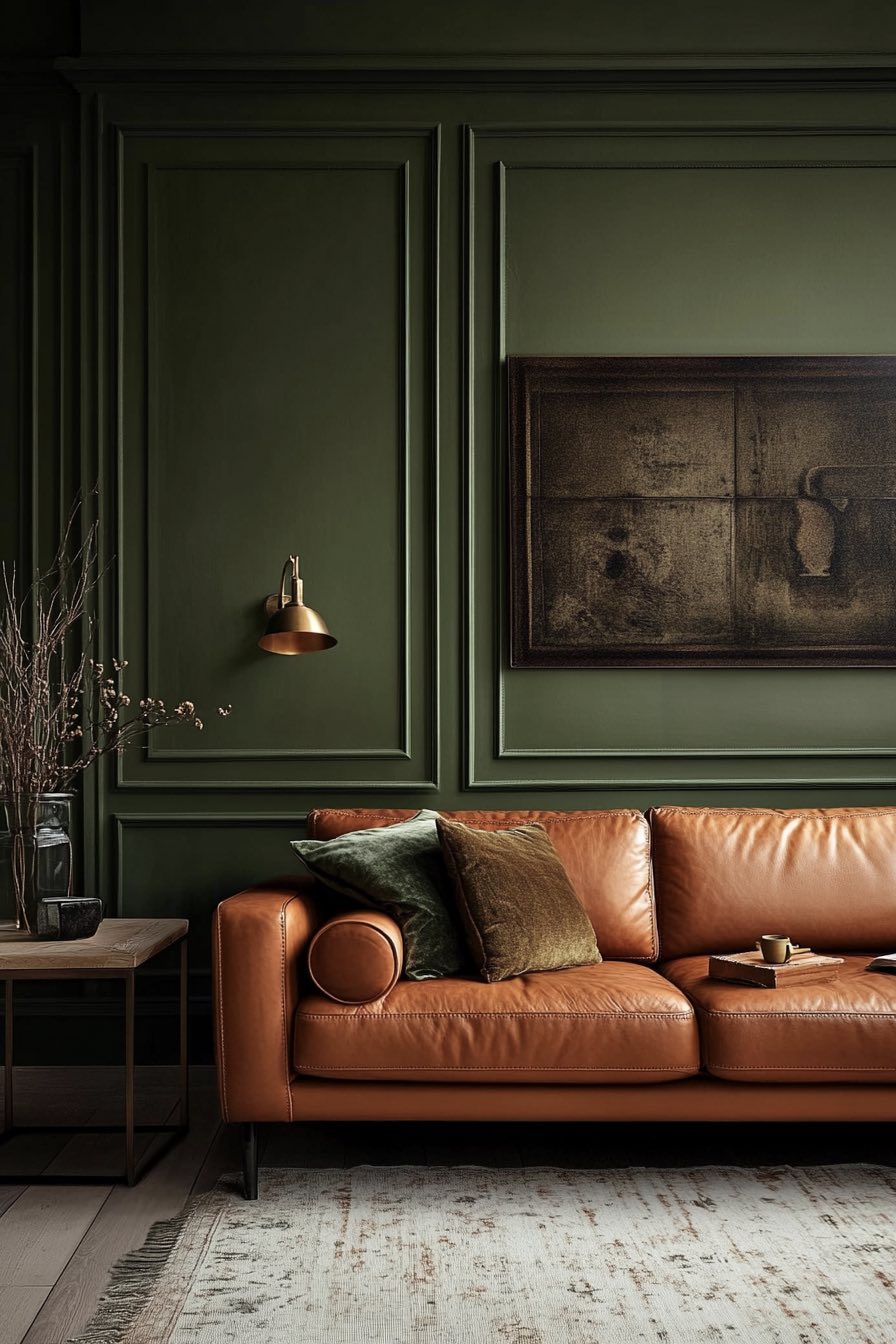 Olive Green and Burnt Orange