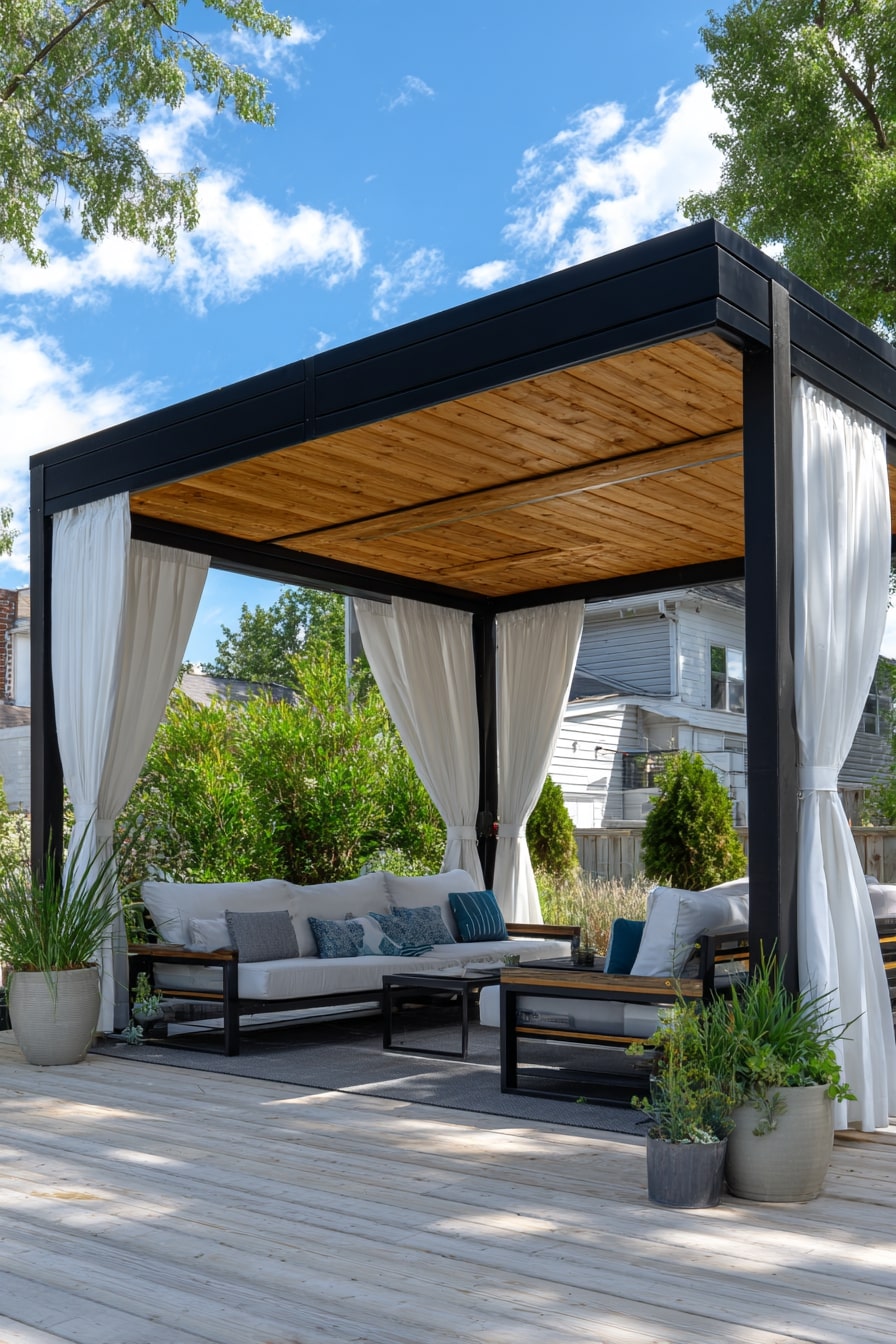 6. Pavilion with a Retractable Canopy for Versatility