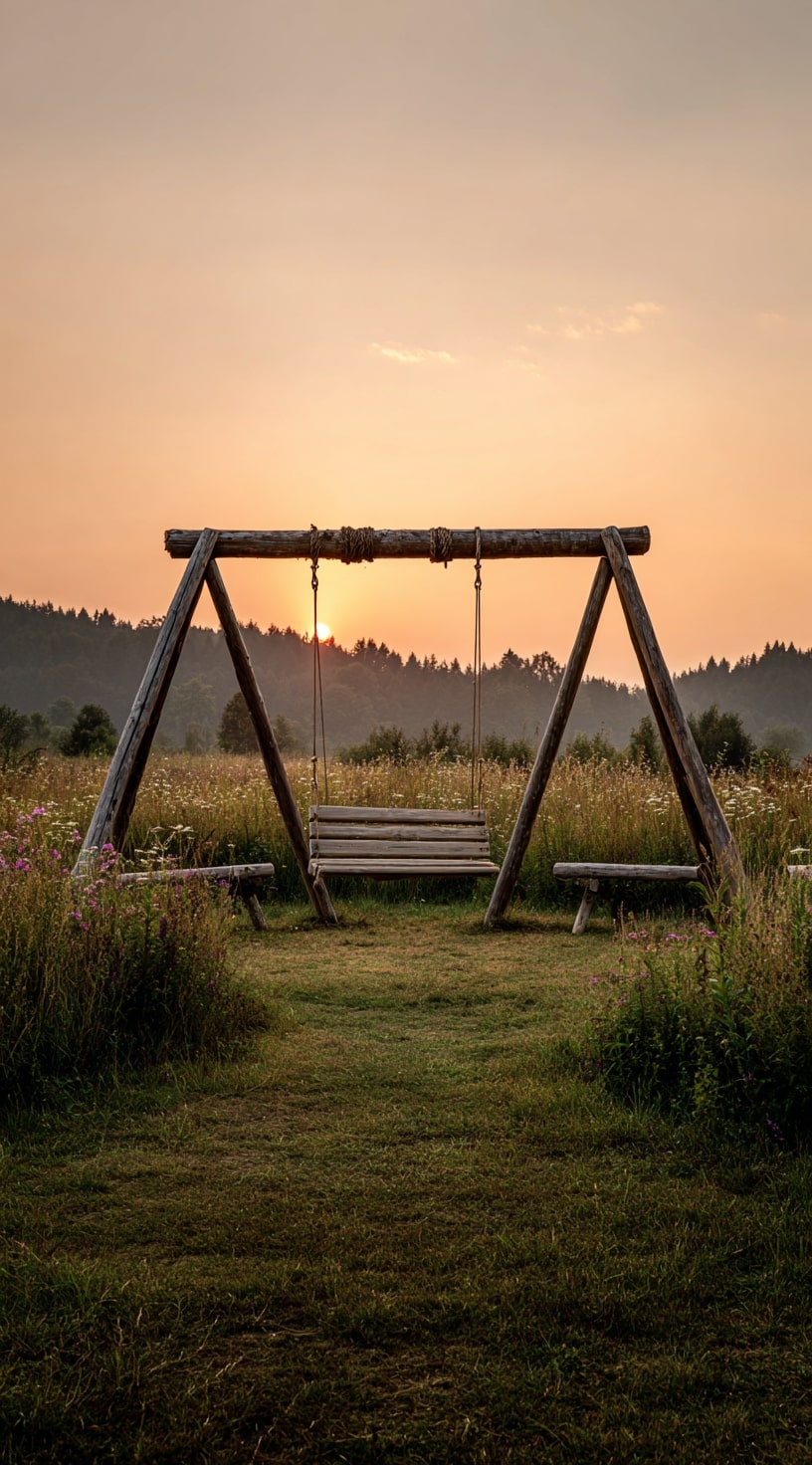 6. Tripod-Style Swing Set
