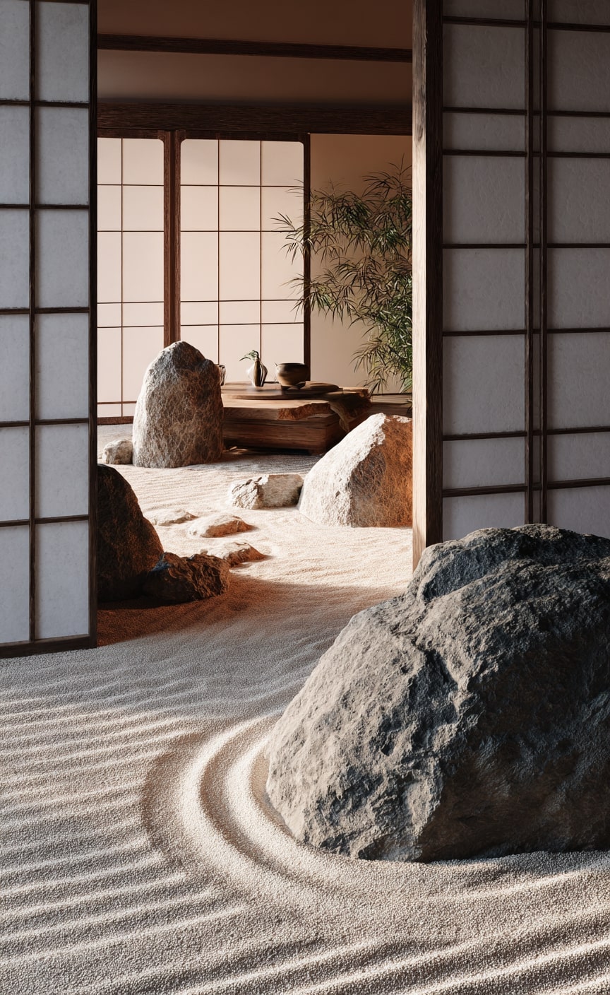 6. Zen-Inspired Rock Landscaping
