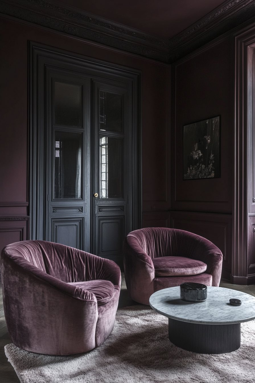Dusty Rose and Deep Plum