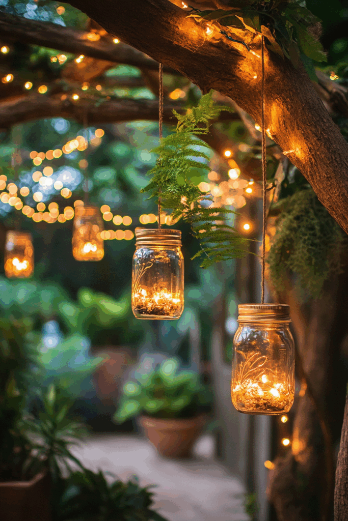 Hanging Mason Jar Lights