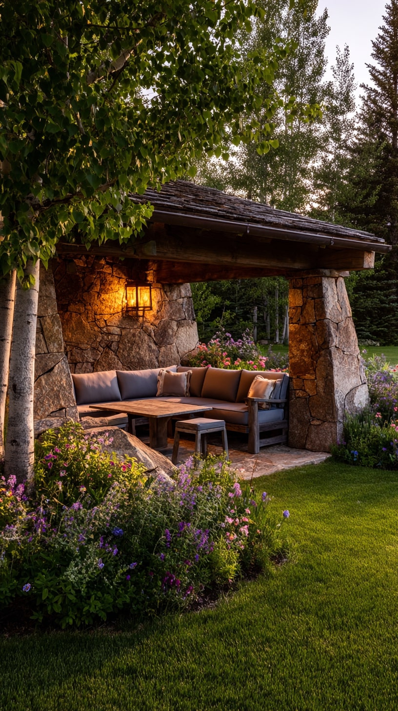 7. Pergolas with Built-In Seating