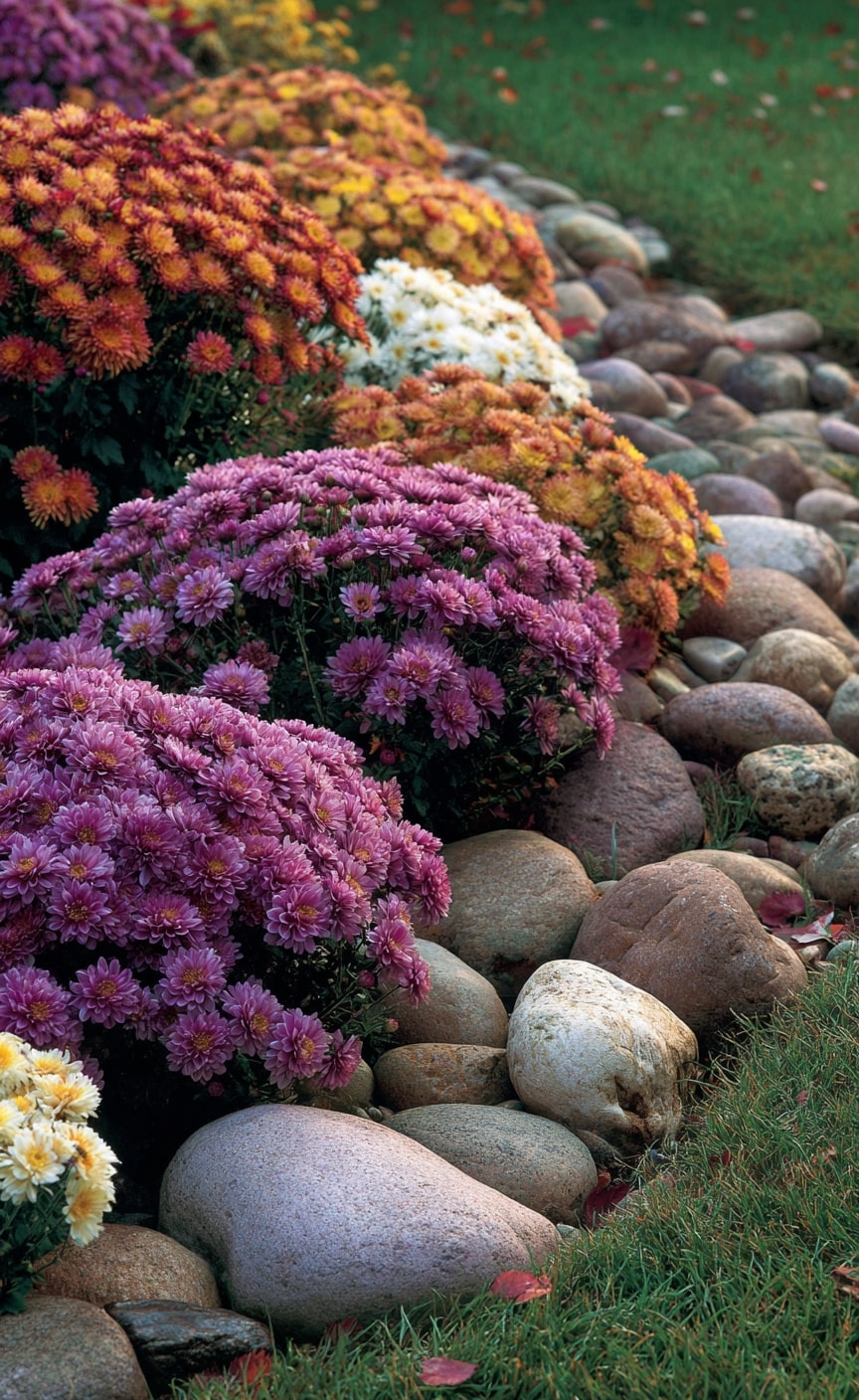 7. Rock Borders and Edging for Defined Spaces