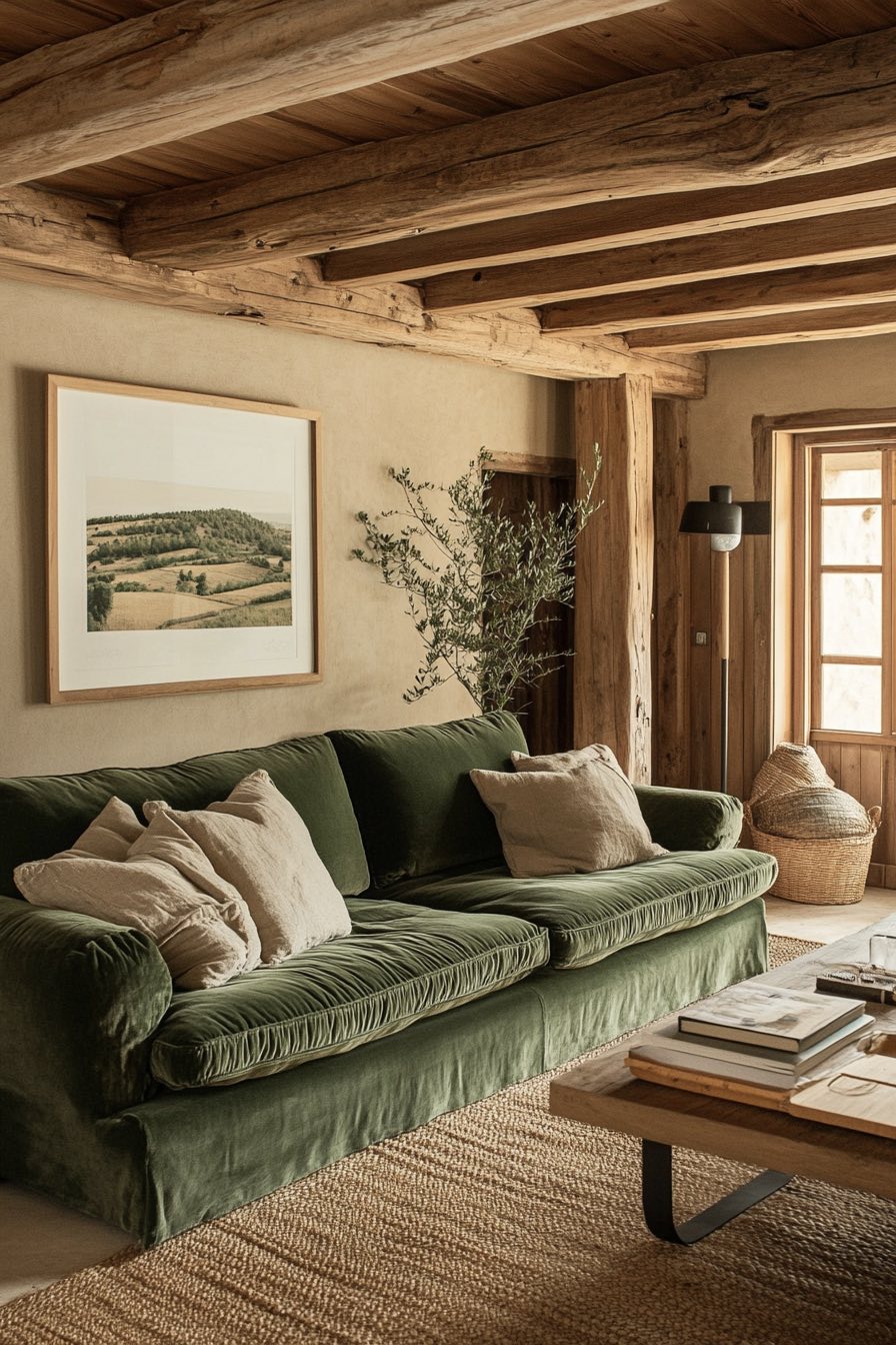 Beige and Forest Green