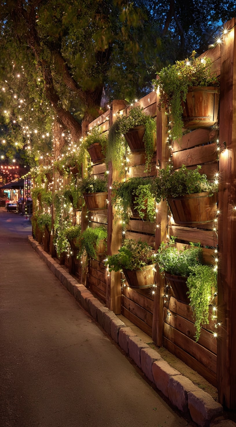 8. Haning Baskets with Lights