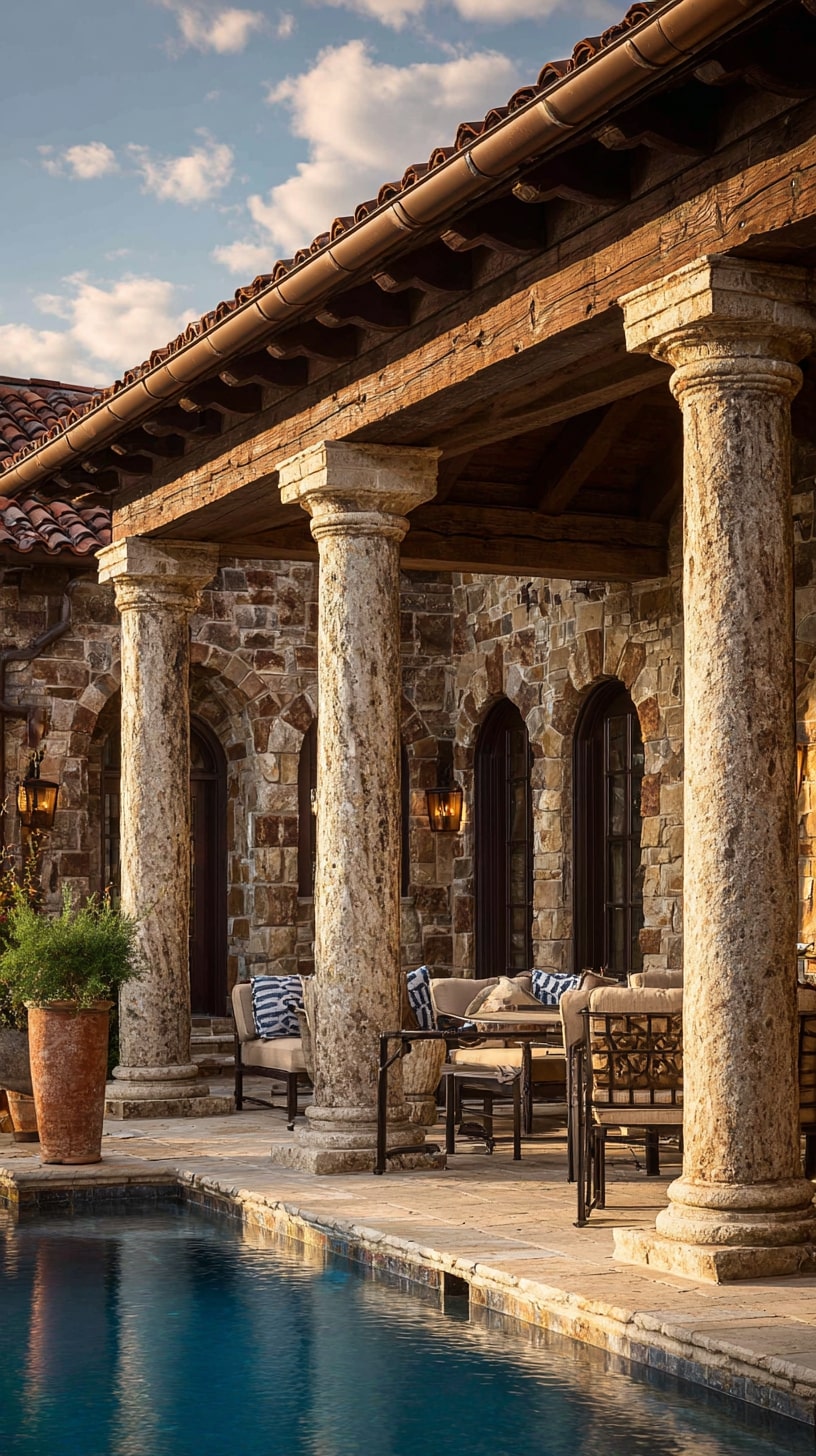 8. Pergola with Hanging Planters