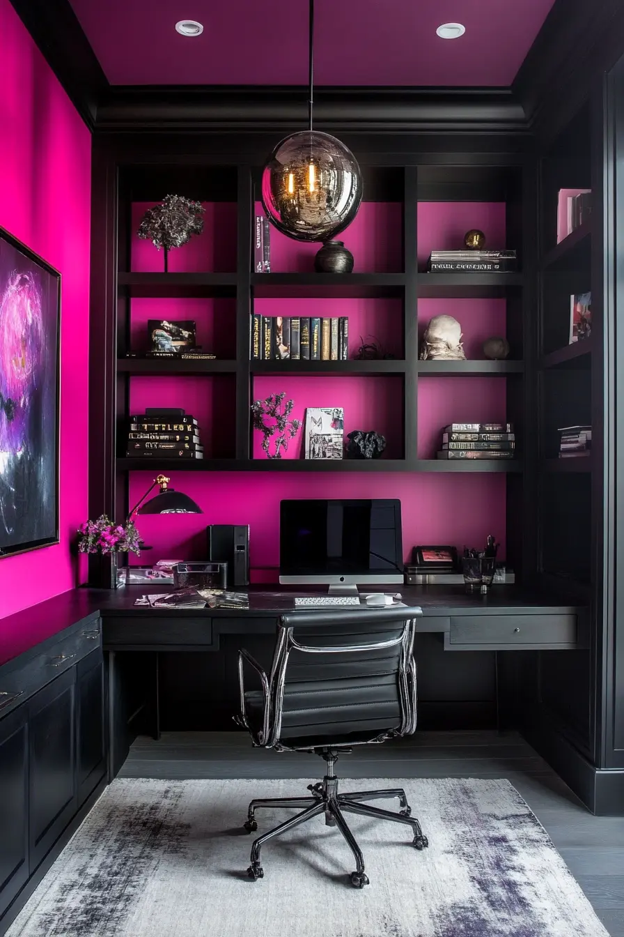 Bold Pink and Black Contrast