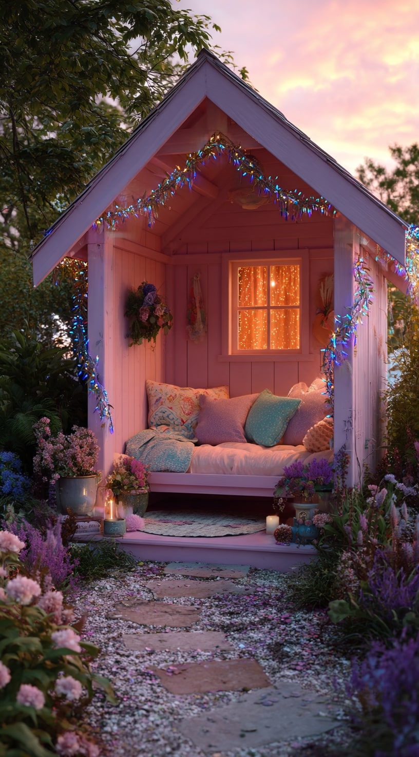 9. Greenhouse-Style Playhouse