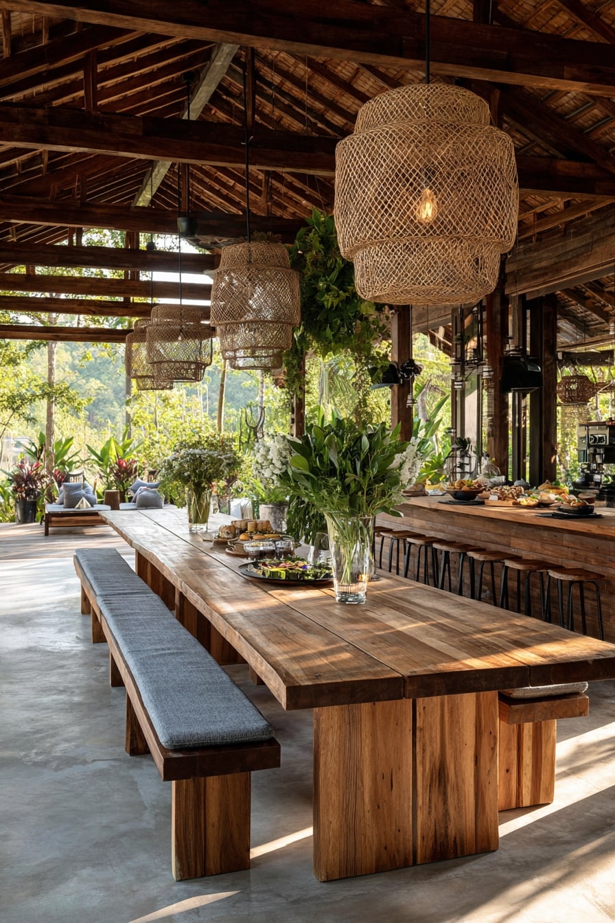 9. Pavilion with a Dining Table for Family Gatherings