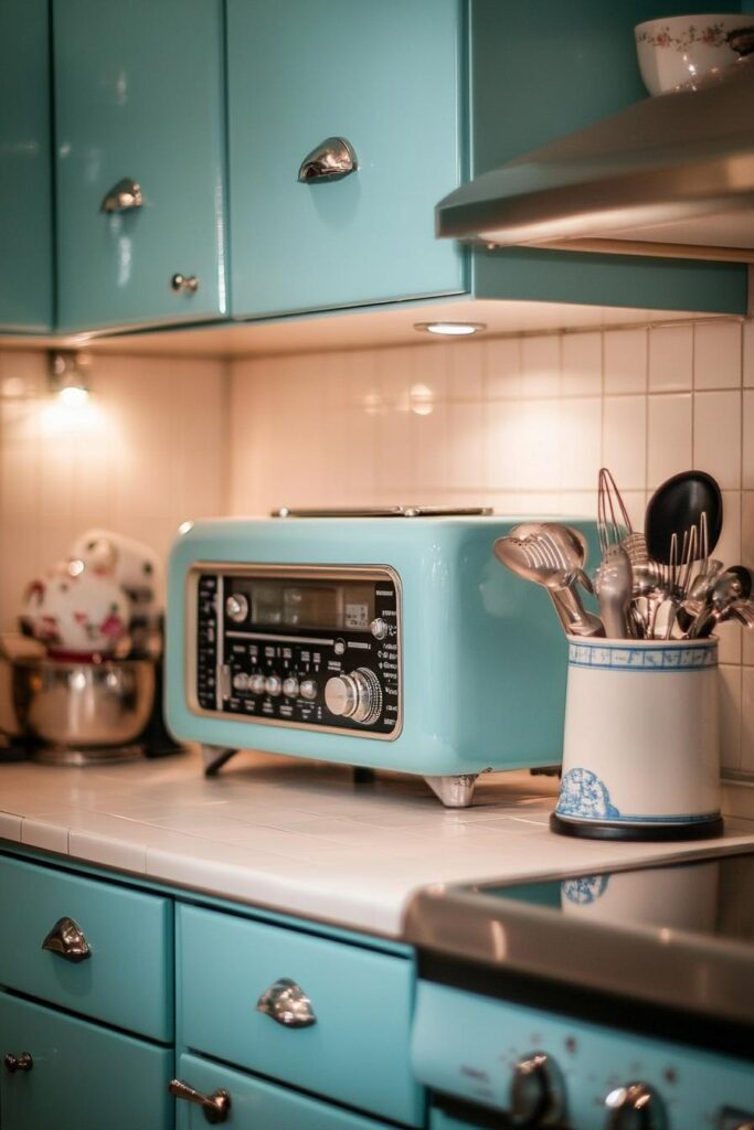 Appliance Garage + Retro Radio