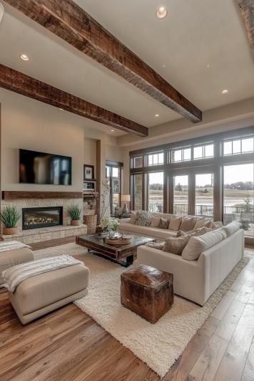 Ceiling Beams Contrast