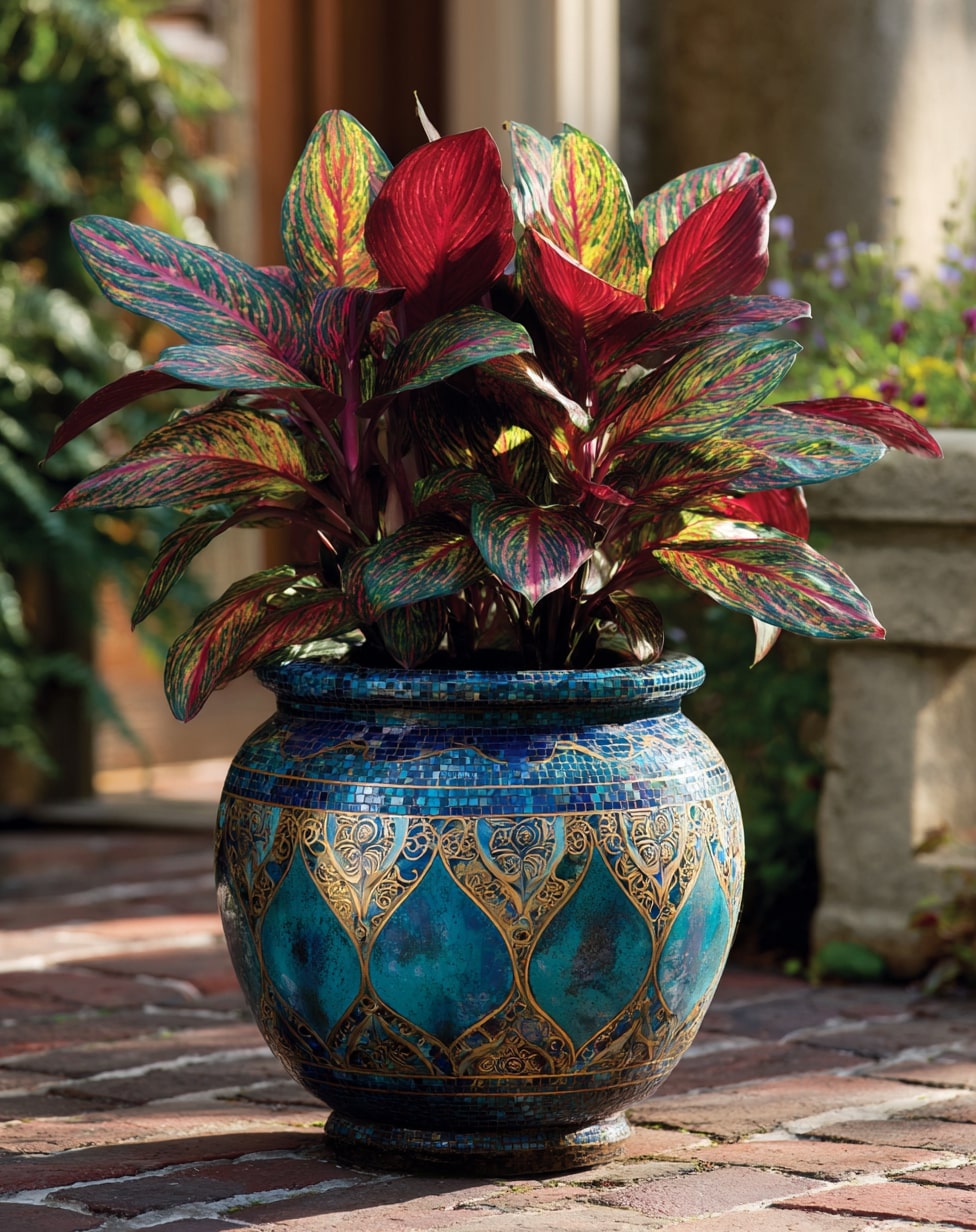 Coastal-Inspired Coleus Container