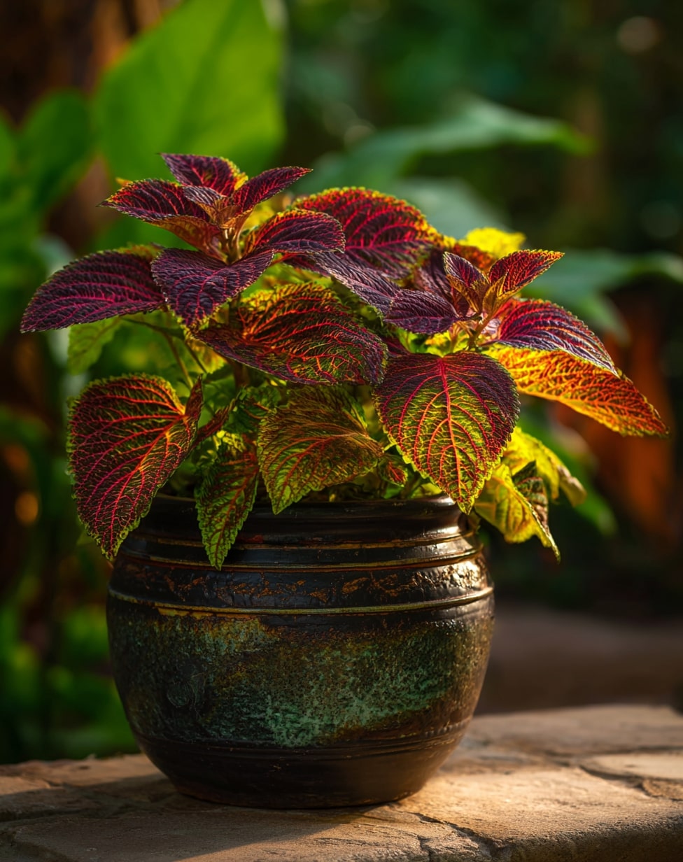 Coleus and Ivy Topiary Design