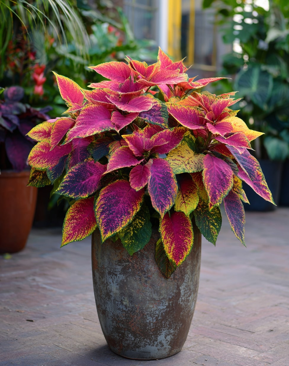 Color-Blocked Coleus Container
