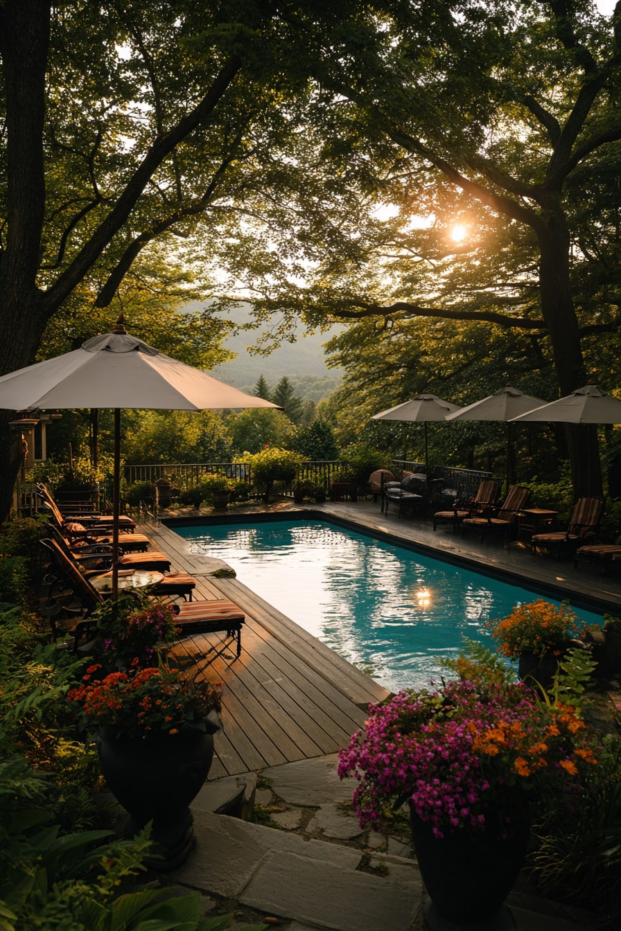 Elevated Lap Pool with City Views