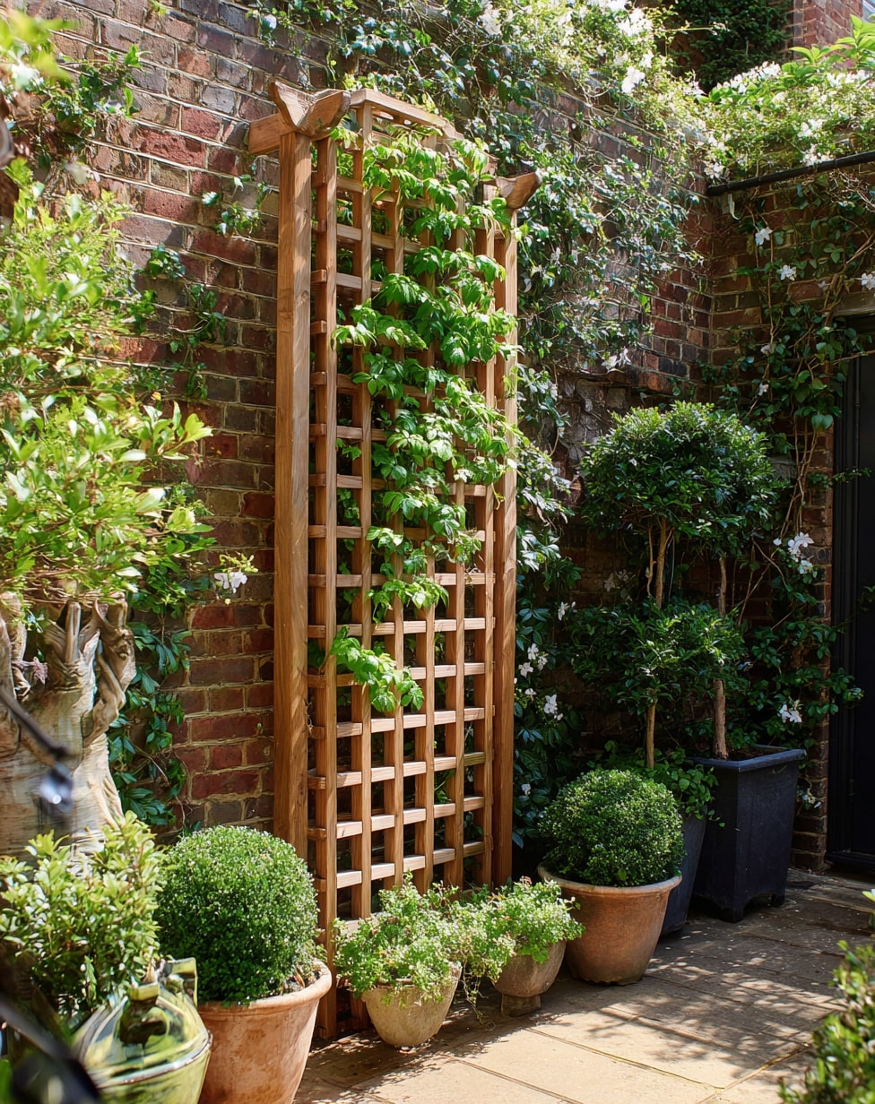 Fan-shaped trellis
