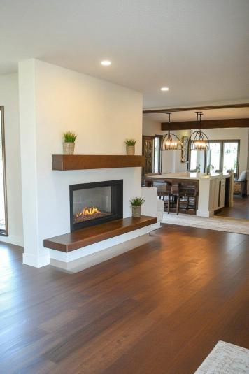 Floating Fireplace Wall