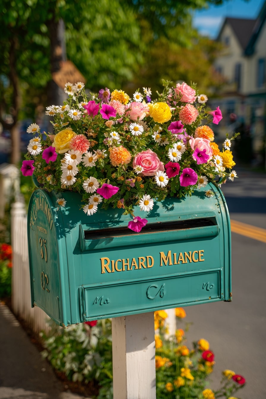 Flower Power Mailbox Garden