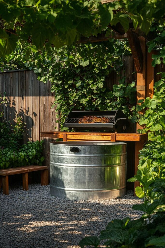Galvanized Tub Ice Station & Grill