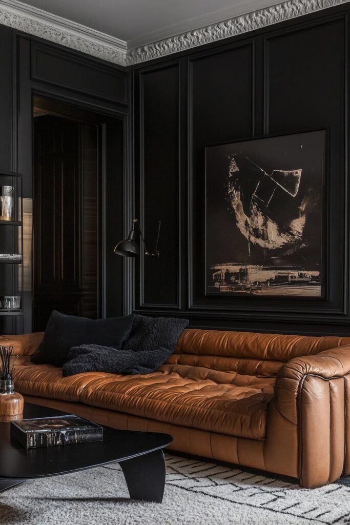 High-Contrast Black & Cognac