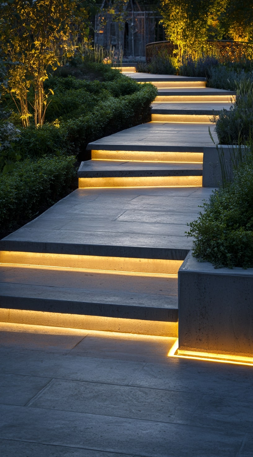 LED Strip Lights Under Treads