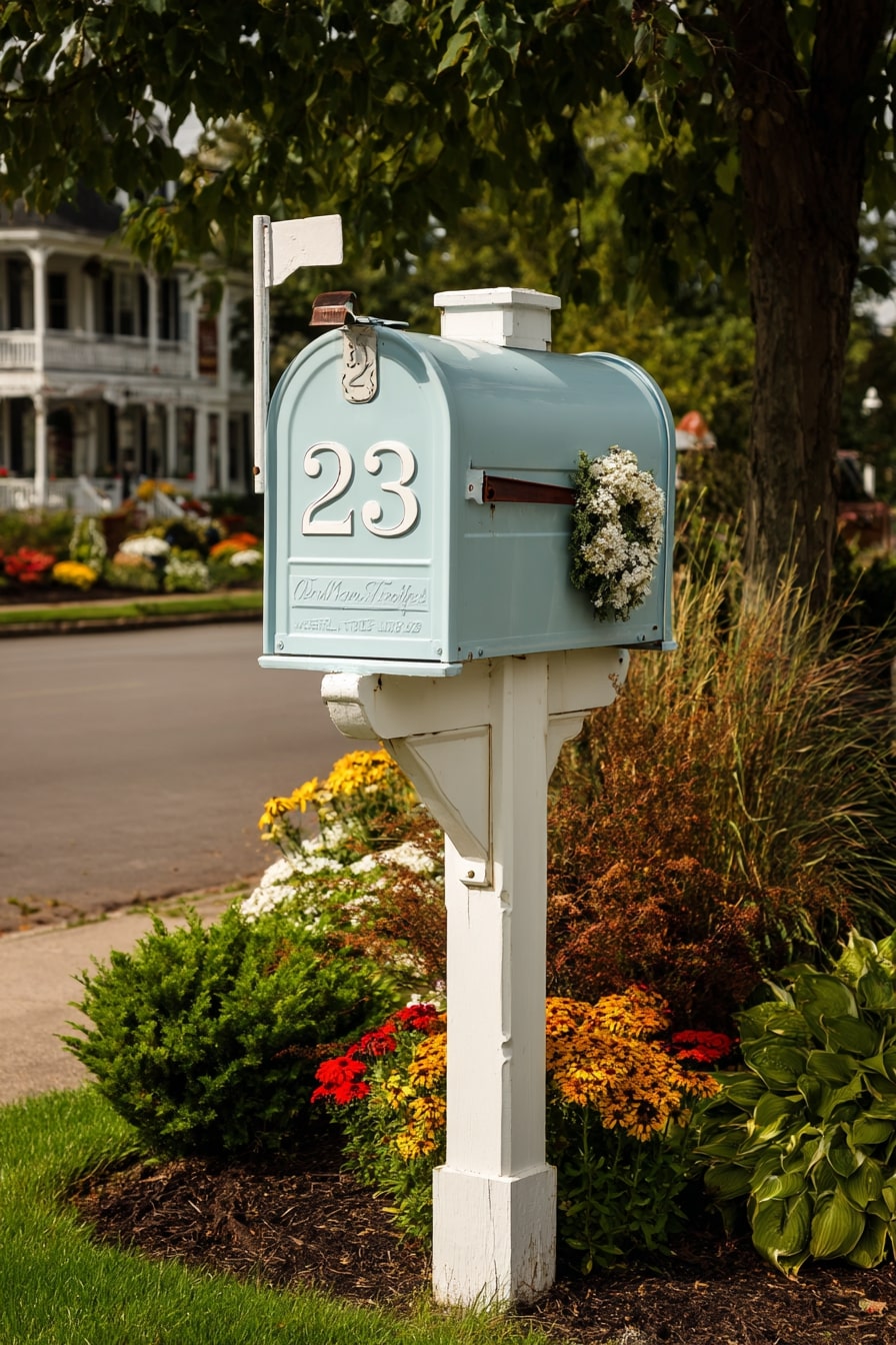 Mailbox with Address Numbers