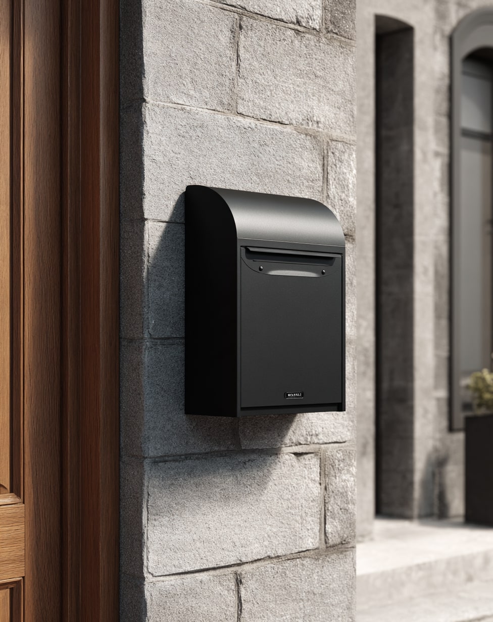 Metal Mailbox with Wooden Trim