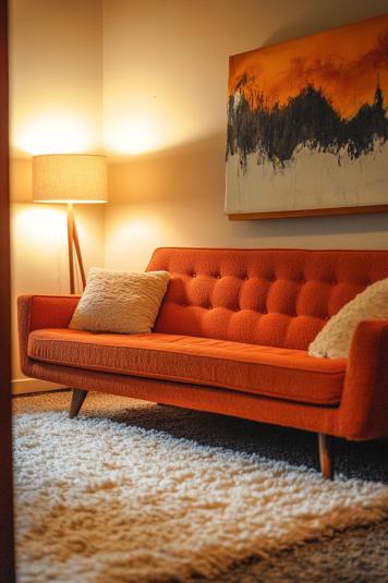 Mid-Century Burnt Orange Chic
