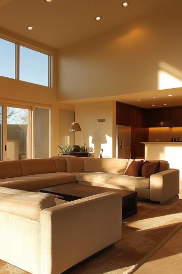 Minimalist Earth Tone Living Room