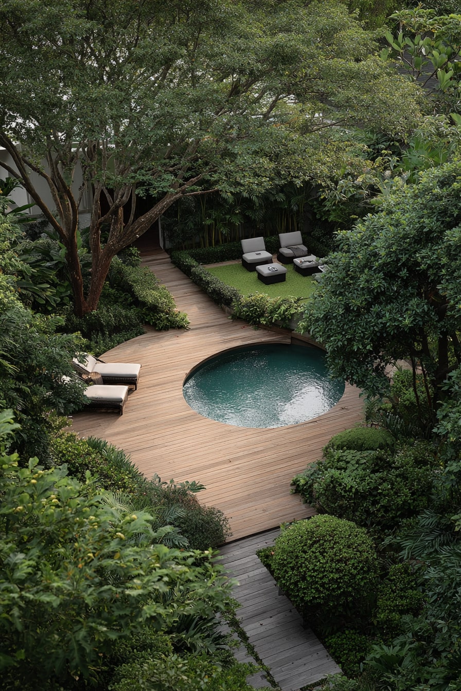 Modern Floating Decks for Above-Ground Pools