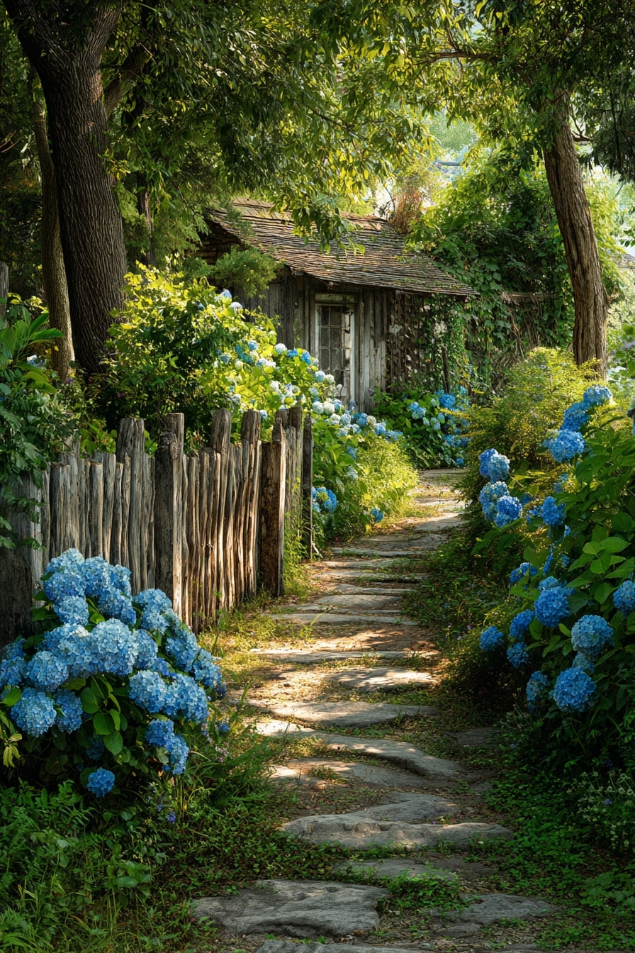 Modern Hydrangea Hedge Design