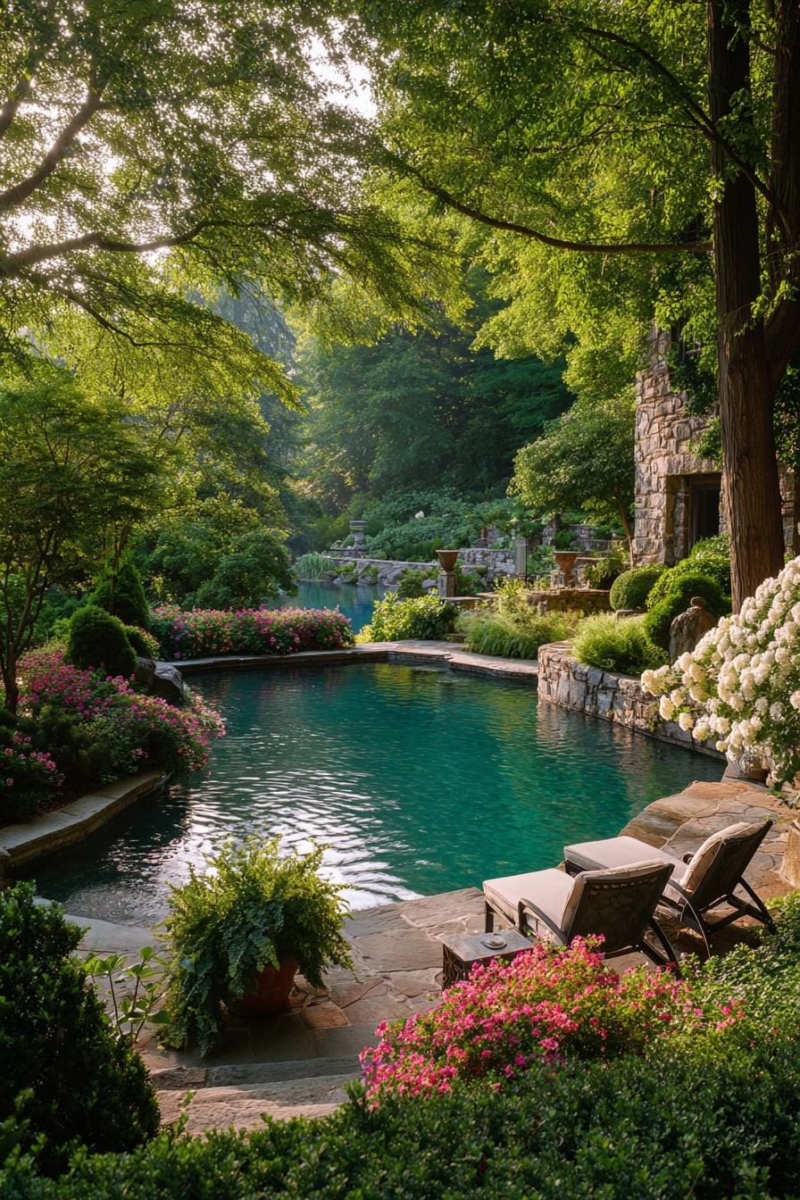 Natural Oasis Semi Inground Pool