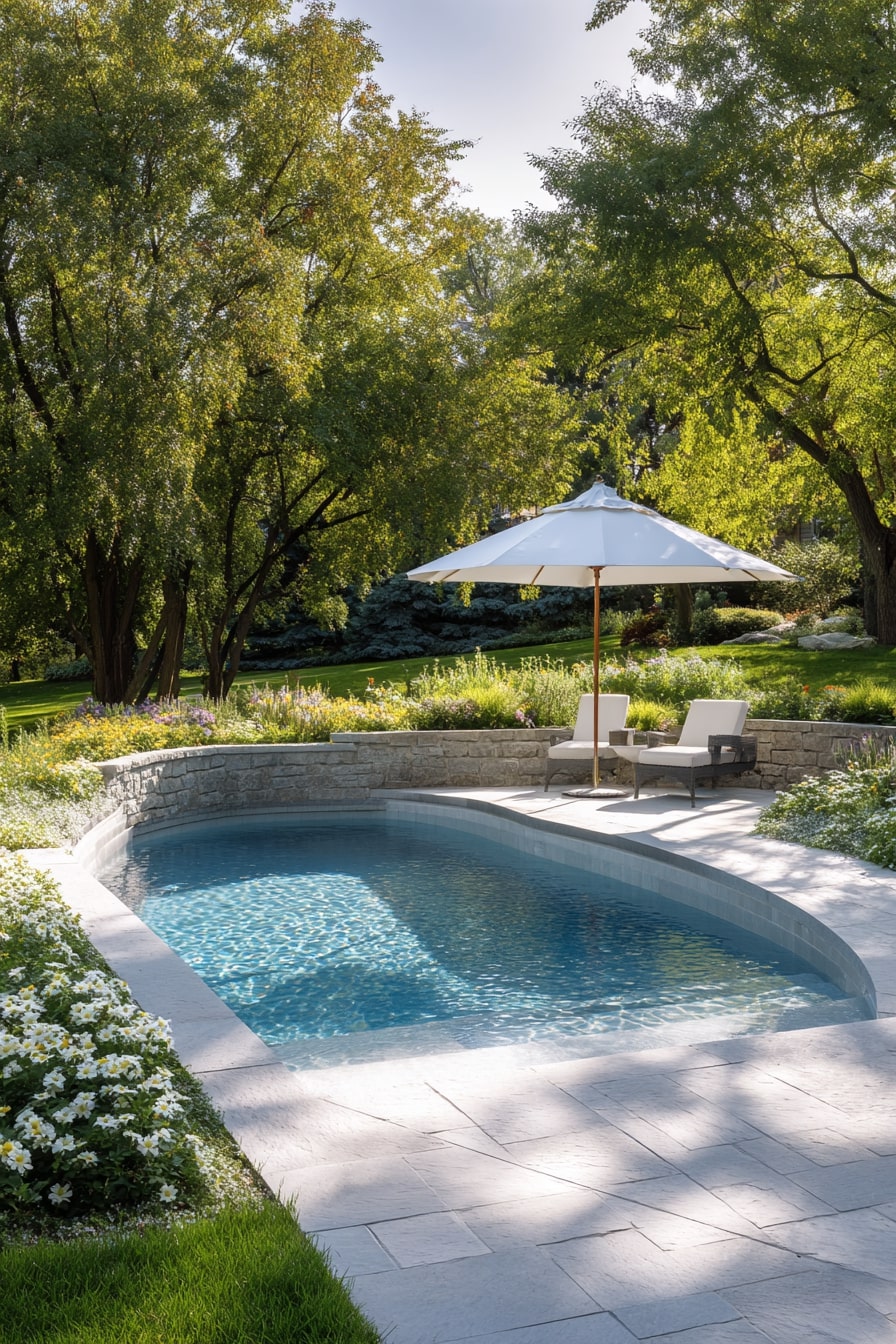 Outdoor Oasis Poolside Lounge with Daybed