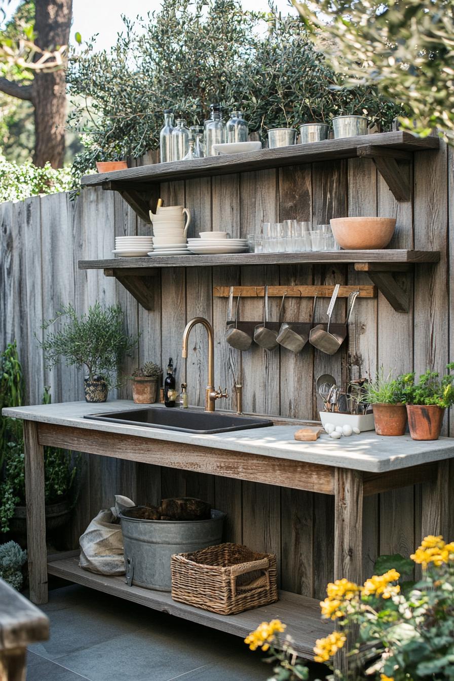 Outdoor Sink & Storage Station