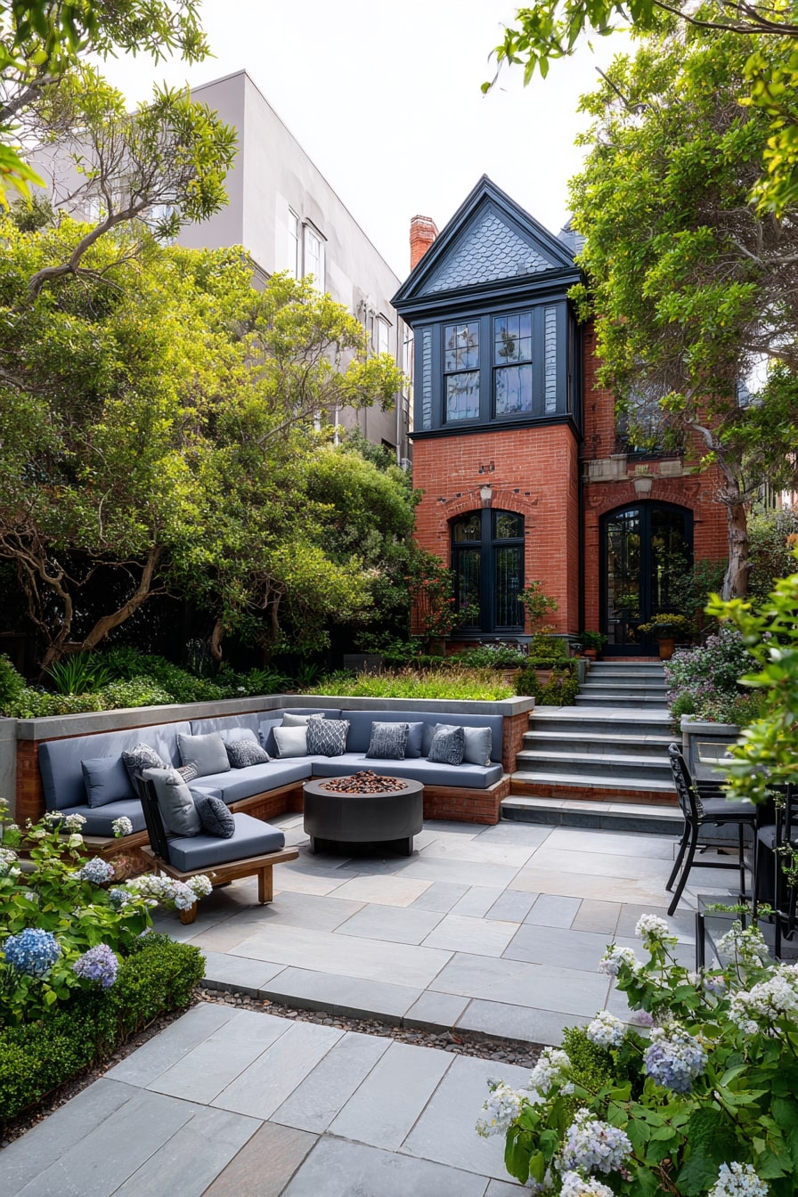 Pair Pavers with River Rocks