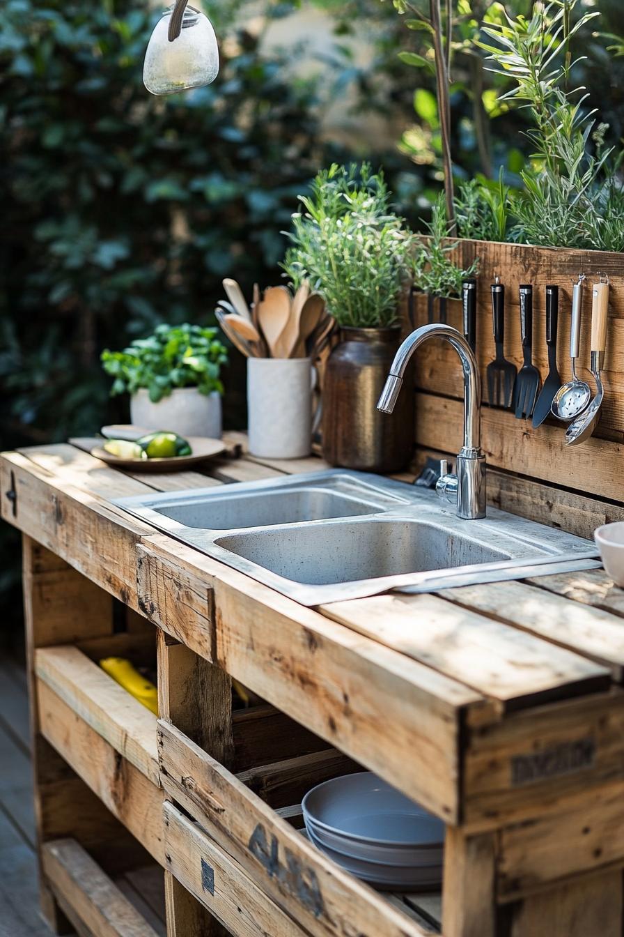 Pallet Wood Kitchen Island