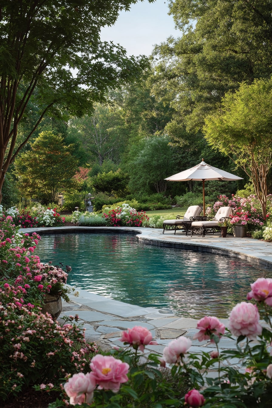 Private Oasis with Surrounding Greenery