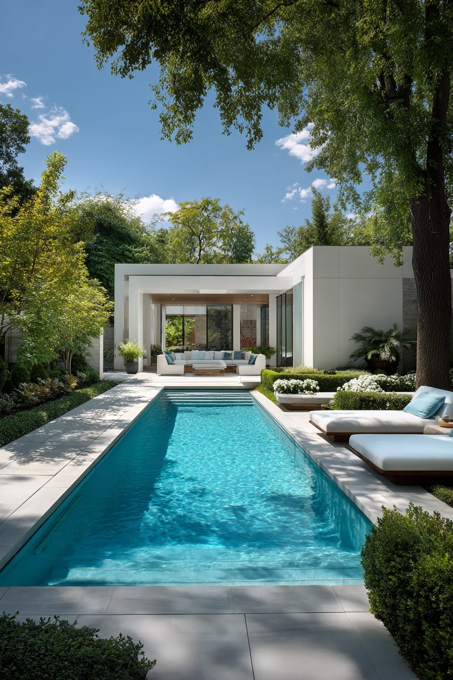 Raised Fiberglass Pool with Concrete Deck